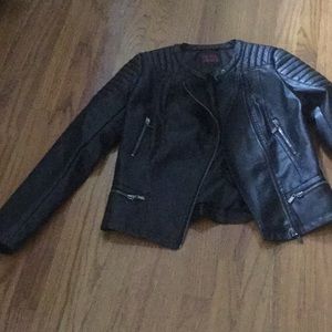 Olivia Miller Vegan Faux Leather Moto Jacket